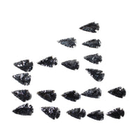 25 Small Obsidian Ornamental Arrowheads  # 3355   Spearhead