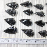 25 Small Obsidian Ornamental Arrowheads  # 3355   Spearhead