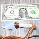 Antler Handle Opalite Blade Knife Necklace  #6964  Mountain Man Necklace