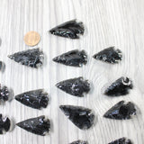 25 Small Obsidian Ornamental Arrowheads  # 3355   Spearhead