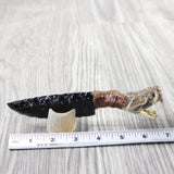 Rattlesnake Head Handle Obsidian Blade Ornamental Knife #4355  Mountain Man Knife