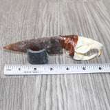 Muskrat Skull Handle Stone Blade Ornamental Knife #0964    Mountain Man Knife