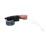 Coyote Jaw Handle Obsidian Blade Ornamental Knife #0064  Mountain Man Knife