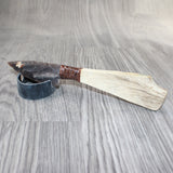 Moose Antler Handle Stone Blade Ornamental Knife #9164    Mountain Man Knife