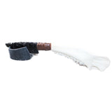 Deer Jaw Handle Obsidian Blade Ornamental Knife #0164  Mountain Man Knife