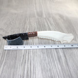 Deer Jaw Handle Obsidian Blade Ornamental Knife #0164  Mountain Man Knife