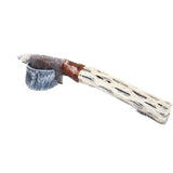 Cholla Cactus Wood Handle Stone Blade Ornamental Knife #8264    Mountain Man Knife