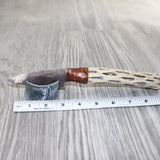 Cholla Cactus Wood Handle Stone Blade Ornamental Knife #8264    Mountain Man Knife