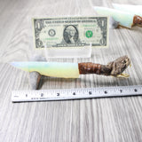 5 Rattlesnake Head Handle Opalite Blade Ornamental Knives # myak528    Mountain Man Knife
