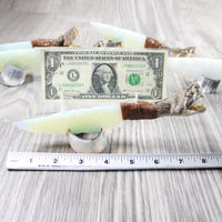 5 Rattlesnake Head Handle Opalite Blade Ornamental Knives # myak528    Mountain Man Knife