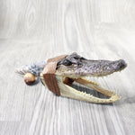 Alligator Head Handle Stone Blade Ornamental Knife #2855    Mountain Man Knife
