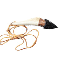 Antler Handle Obsidian Blade Knife Necklace  #5855  Mountain Man Necklace