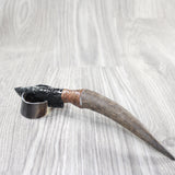 Impala Horn Handle Obsidian Blade Ornamental Knife #2855  Mountain Man Knife