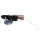 Red Fox Jaw Handle Obsidian Blade Ornamental Knife #8264  Mountain Man Knife
