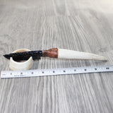 Elk Antler Handle Obsidian Blade Ornamental Knife #8264  Mountain Man Knife
