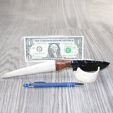 Elk Antler Handle Obsidian Blade Ornamental Knife #8264  Mountain Man Knife