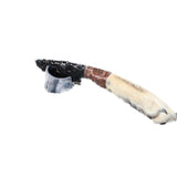 Coyote Foot Handle Obsidian Blade Ornamental Knife #7364  Mountain Man Knife