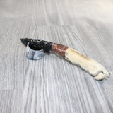 Coyote Foot Handle Obsidian Blade Ornamental Knife #7364  Mountain Man Knife