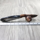 Orthoceras Fossil Handle Stone Blade Ornamental Knife # 8855   Mountain Man Knife