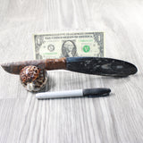 Orthoceras Fossil Handle Stone Blade Ornamental Knife # 8855   Mountain Man Knife