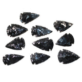 10 Large Obsidian Ornamental Arrowheads  #8364    Spearhead