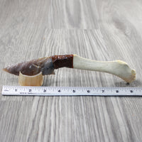 Reindeer Antler Crown Handle Stone Blade Ornamental Knife #1846 Mountain Man Knife