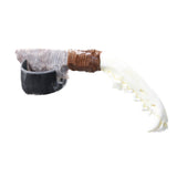 Coyote Jaw Handle Stone Blade Ornamental Knife #1955    Mountain Man Knife