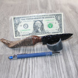 Goat Horn Handle Obsidian Blade Ornamental Knife #9364  Mountain Man Knife