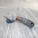 Springbok Horn Handle Stone Blade Ornamental Knife #6464    Mountain Man Knife