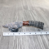 Springbok Horn Handle Stone Blade Ornamental Knife #6464    Mountain Man Knife