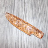 1 Glass Ornamental Knife Blade  #3464   Mountain man knife
