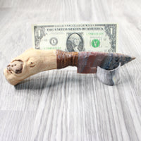Grapevine Wood Handle Stone Blade Ornamental Knife #0055    Mountain Man Knife