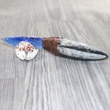 Orthoceras Fossil Handle Glass Blade Ornamental Knife #2564    Mountain Man Knife