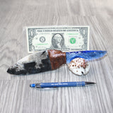 Orthoceras Fossil Handle Glass Blade Ornamental Knife #2564    Mountain Man Knife