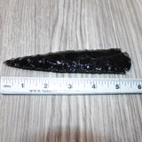 1 Obsidian Ornamental Spearhead  #3564     Arrowhead