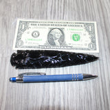 1 Obsidian Ornamental Spearhead  #3564     Arrowhead