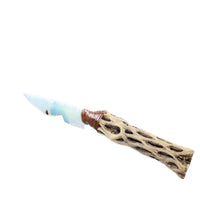 Cholla Cactus Wood Handle Opalite Blade Ornamental Knife #0155     Mountain Man Knife