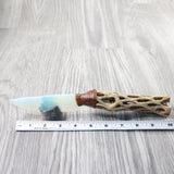Cholla Cactus Wood Handle Opalite Blade Ornamental Knife #0155     Mountain Man Knife