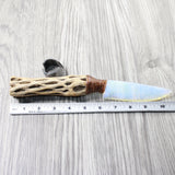 Cholla Cactus Wood Handle Opalite Blade Ornamental Knife #0155     Mountain Man Knife