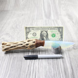 Cholla Cactus Wood Handle Opalite Blade Ornamental Knife #0155     Mountain Man Knife