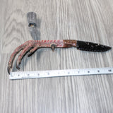 Turkey Foot Handle Obsidian Blade Ornamental Knife #1664  Mountain Man Knife