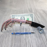 Turkey Foot Handle Obsidian Blade Ornamental Knife #1664  Mountain Man Knife