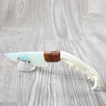 Coyote Jaw Handle Opalite Blade Ornamental Knife #0156     Mountain Man Knife