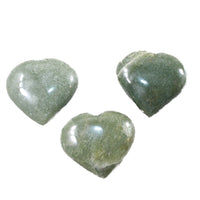 3 Aventurine Hearts Combined Weight of  309 Grams #2156    Gemstone Hearts