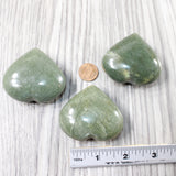 3 Aventurine Hearts Combined Weight of  309 Grams #2156    Gemstone Hearts