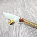 50 Cal Shell Handle Opalite Blade Ornamental Knife #7256     Mountain Man Knife