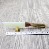 50 Cal Shell Handle Opalite Blade Ornamental Knife #7256     Mountain Man Knife