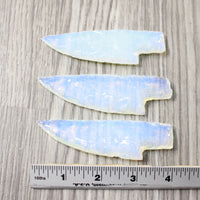 3 Small Opalite Ornamental Knife Blades  #4256    Mountain Man Knife