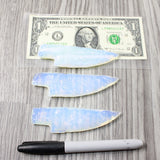 3 Small Opalite Ornamental Knife Blades  #4256    Mountain Man Knife