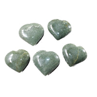 5 Aventurine Hearts Combined Weight of   550  Grams   #7256    Gemstone Hearts